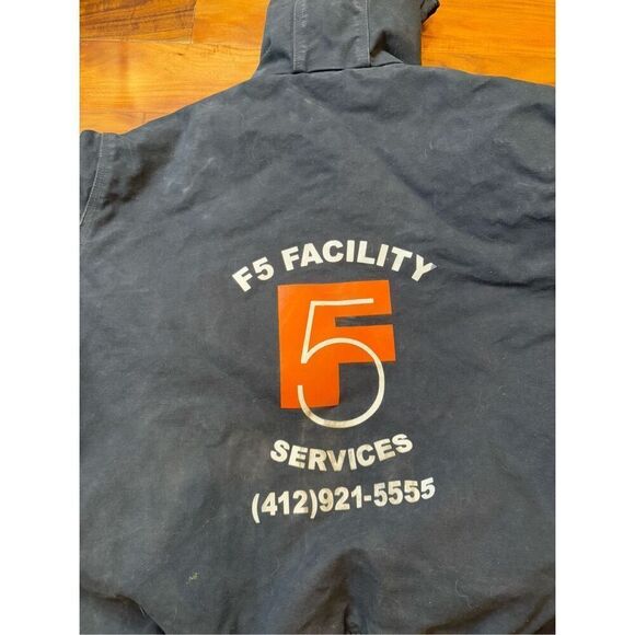 Size XXL - Carhartt J140 BLK Black USA Made Full Zip Hooded Jacket Embroidered - Picture 9 of 11